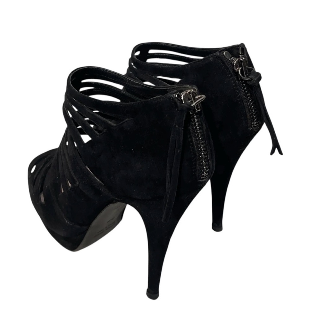 Miu Miu Black Suede Cutout Heels – Size EU 37 | Strappy Cage Heels | Back Zip - Picture 3 of 7